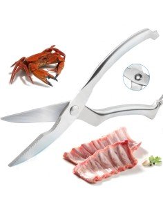⭐ Tijera Profesional de Corte Huesos Costillas Marinos Acero Inoxidable