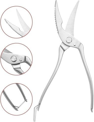⭐ Tijera Profesional de Corte Huesos Costillas Marinos Acero Inoxidable