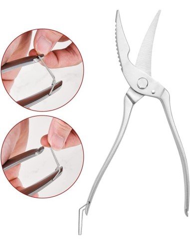 ⭐ Tijera Profesional de Corte Huesos Costillas Marinos Acero Inoxidable