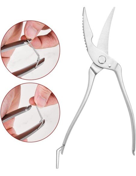 ⭐ Tijera Profesional de Corte Huesos Costillas Marinos Acero Inoxidable