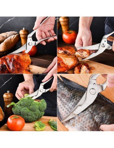 ⭐ Tijera Profesional de Corte Huesos Costillas Marinos Acero Inoxidable