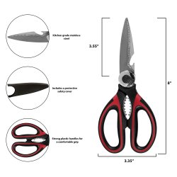 ⭐ Tijeras Cuchillo Cocina Acero Inoxidable Corta Huesos Verduras