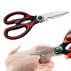 ⭐ Tijeras Cuchillo Cocina Acero Inoxidable Corta Huesos Verduras