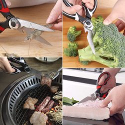 ⭐ Tijeras Cuchillo Cocina Acero Inoxidable Corta Huesos Verduras