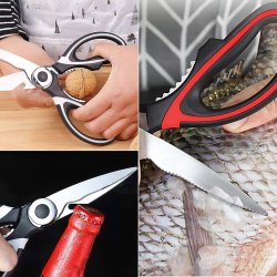 ⭐ Tijeras Cuchillo Cocina Acero Inoxidable Corta Huesos Verduras
