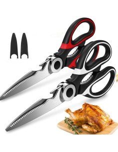 ⭐ Tijeras Cuchillo Cocina Acero Inoxidable Corta Huesos Verduras