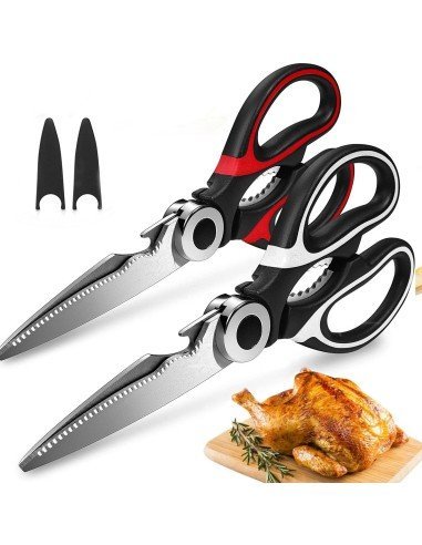 ⭐ Tijeras Cuchillo Cocina Acero Inoxidable Corta Huesos Verduras