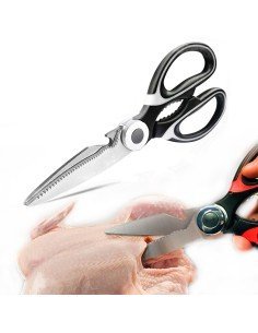 ⭐ Tijeras Cuchillo Cocina Acero Inoxidable Corta Huesos Verduras 2