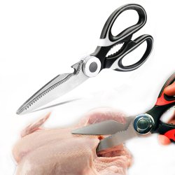 ⭐ Tijeras Cuchillo Cocina Acero Inoxidable Corta Huesos Verduras