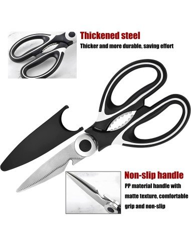 ⭐ Tijeras Cuchillo Cocina Acero Inoxidable Corta Huesos Verduras