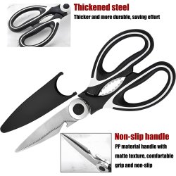 ⭐ Tijeras Cuchillo Cocina Acero Inoxidable Corta Huesos Verduras