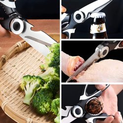 ⭐ Tijeras Cuchillo Cocina Acero Inoxidable Corta Huesos Verduras