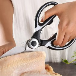 ⭐ Tijeras Cuchillo Cocina Acero Inoxidable Corta Huesos Verduras