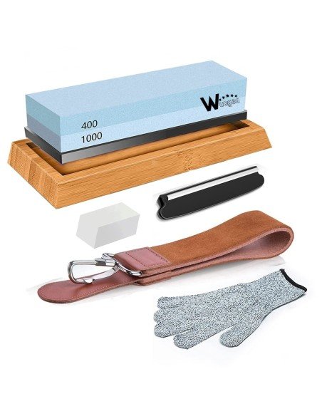 ⭐ Piedras de  Afilar Kit profesional para afilado de cuchillos tijeras un filo perfecto y duradero