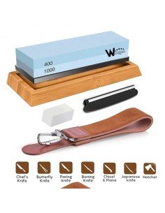 ⭐ Piedras de  Afilar Kit profesional para afilado de cuchillos tijeras un filo perfecto y duradero 2