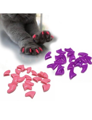 Set x100 Protectores de Uñas Mascota Nails Caps en colores