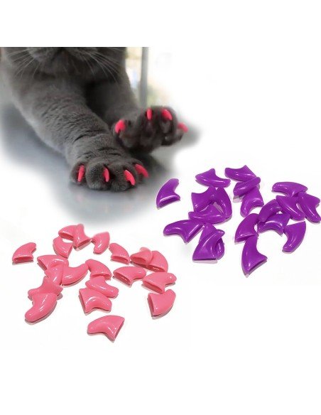 Set x100 Protectores de Uñas Mascota Nails Caps en colores