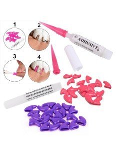 Set x100 Protectores de Uñas Mascota Nails Caps en colores 2