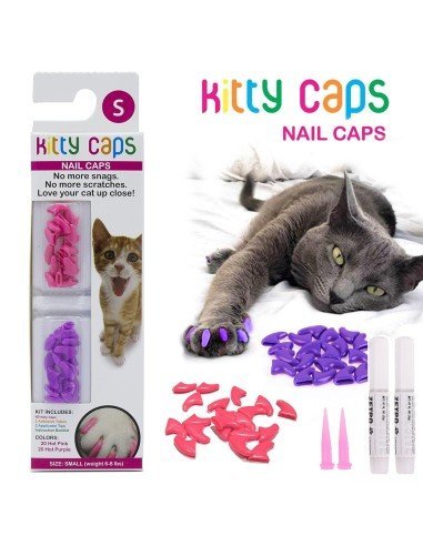 Set x100 Protectores de Uñas Mascota Nails Caps en colores