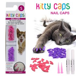 Set x100 Protectores de Uñas Mascota Nails Caps en colores