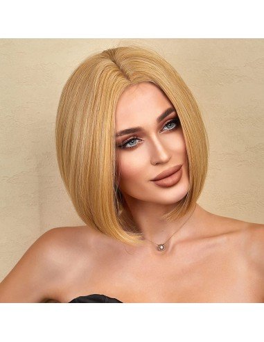 ⭐  Peluca Corta Kanekalon Corte Recto Apariencia Natural