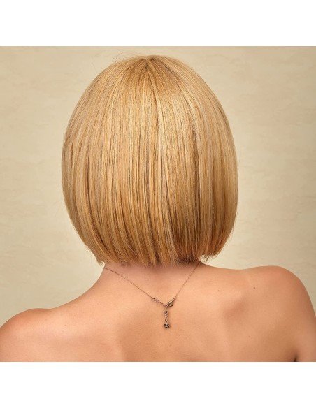 ⭐  Peluca Corta Kanekalon Corte Recto Apariencia Natural