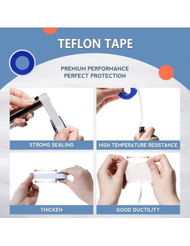 ⭐ kit x10 Teflón para tuberías de Agua