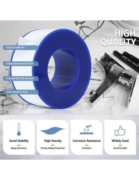⭐ kit x10 Teflón para tuberías de Agua