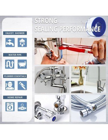 ⭐ kit x10 Teflón para tuberías de Agua