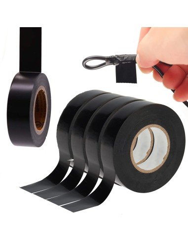⭐ Kit x12 Cinta Aislante PVC de Cloruro de Vinilo 19mm x 10mts