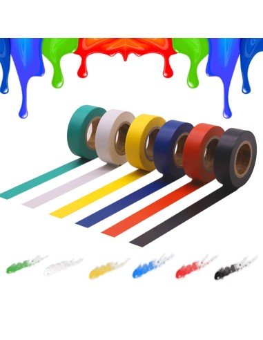 ⭐ Kit x12 Cinta Aislante PVC de Cloruro de Vinilo 19mm x 10mts
