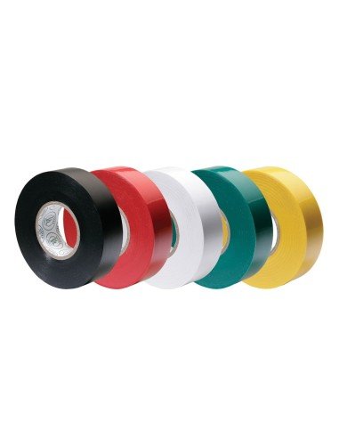 ⭐ Kit x12 Cinta Aislante PVC de Cloruro de Vinilo 19mm x 10mts