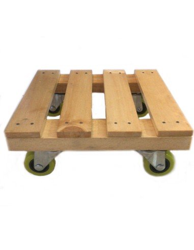 ⭐ Base con Ruedas para Matera soporte cuadrado Madera 20x20cm