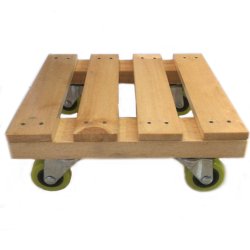 ⭐ Base con Ruedas para Matera soporte cuadrado Madera 20x20cm