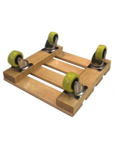 ⭐ Base con Ruedas para Matera soporte cuadrado Madera 20x20cm