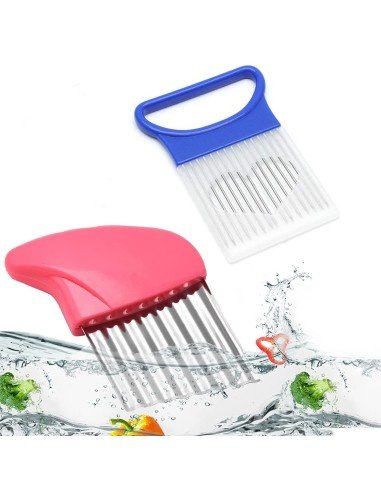 ⭐ Cortador Papas Onduladas + Trincho Tenedor Cebolla Vegetales