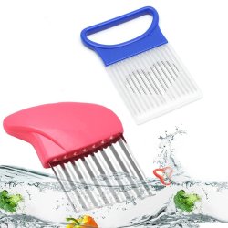 ⭐ Cortador Papas Onduladas + Trincho Tenedor Cebolla Vegetales