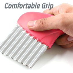 ⭐ Cortador Papas Onduladas + Trincho Tenedor Cebolla Vegetales