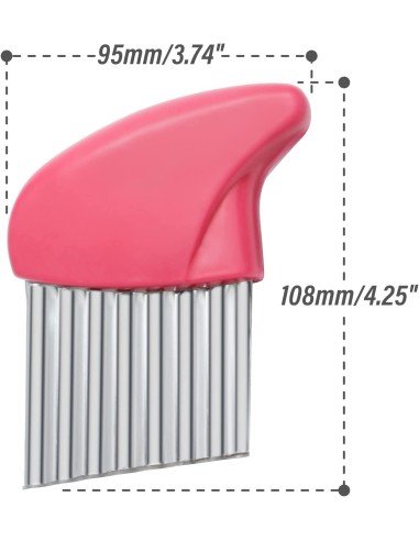 ⭐ Cortador Papas Onduladas + Trincho Tenedor Cebolla Vegetales