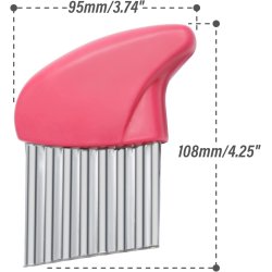 ⭐ Cortador Papas Onduladas + Trincho Tenedor Cebolla Vegetales