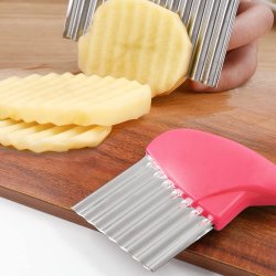 ⭐ Cortador Papas Onduladas + Trincho Tenedor Cebolla Vegetales