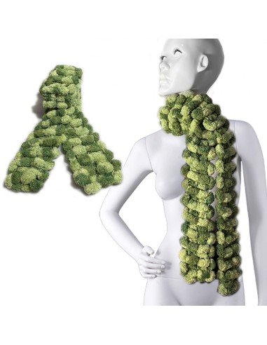 Bufanda Pashmina Pompón tejida a mano cuello Lana abrigo