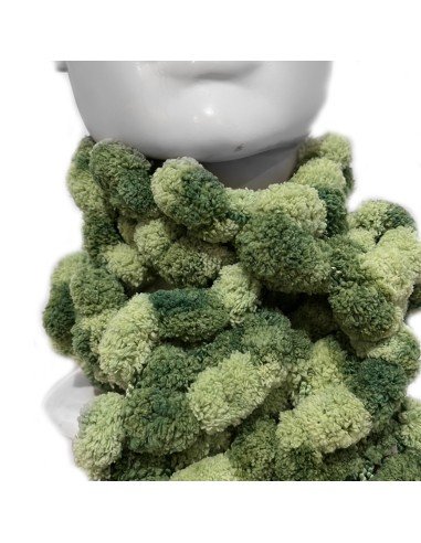 Bufanda Pashmina Pompón tejida a mano cuello Lana abrigo