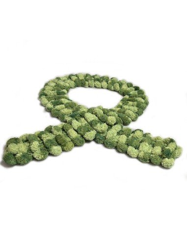 Bufanda Pashmina Pompón tejida a mano cuello Lana abrigo