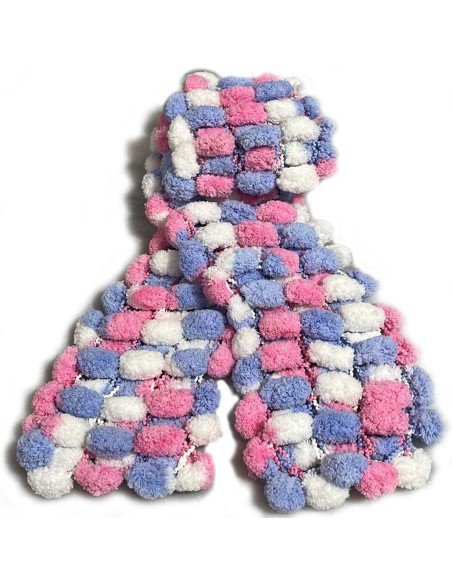 Bufanda Pashmina Pompón tejida a mano cuello Lana abrigo Bufanda Pashmina Pompón tejida a mano cuello Lana abrigo