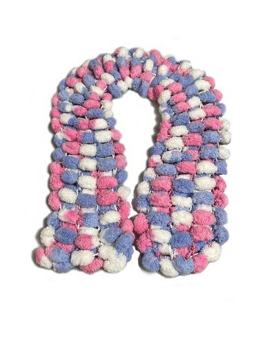 Bufanda Pashmina Pompón tejida a mano cuello Lana abrigo