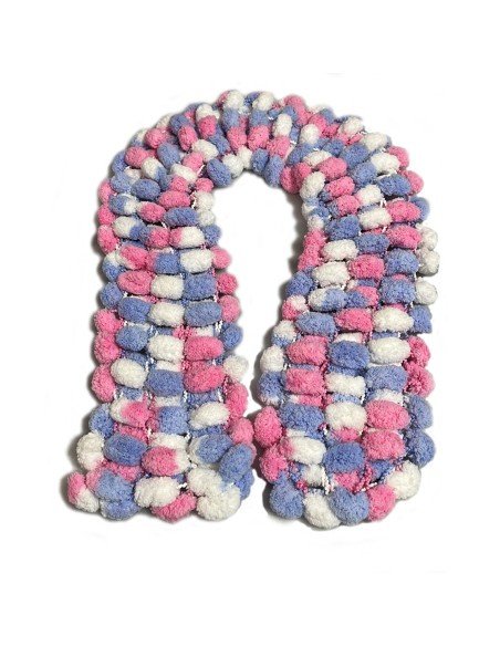 Bufanda Pashmina Pompón tejida a mano cuello Lana abrigo Bufanda Pashmina Pompón tejida a mano cuello Lana abrigo