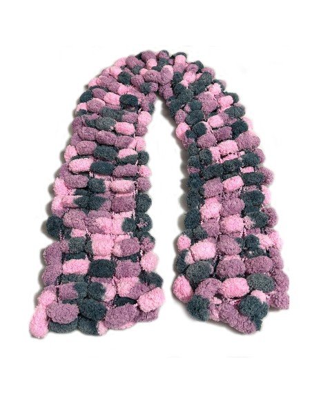 Bufanda Pashmina Pompón tejida a mano cuello Lana abrigo Bufanda Pashmina Pompón tejida a mano cuello Lana abrigo