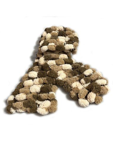 Bufanda Pashmina Pompón tejida a mano cuello Lana abrigo