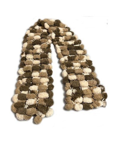 Bufanda Pashmina Pompón tejida a mano cuello Lana abrigo